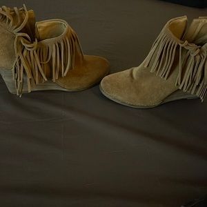 Lucky fringe booties